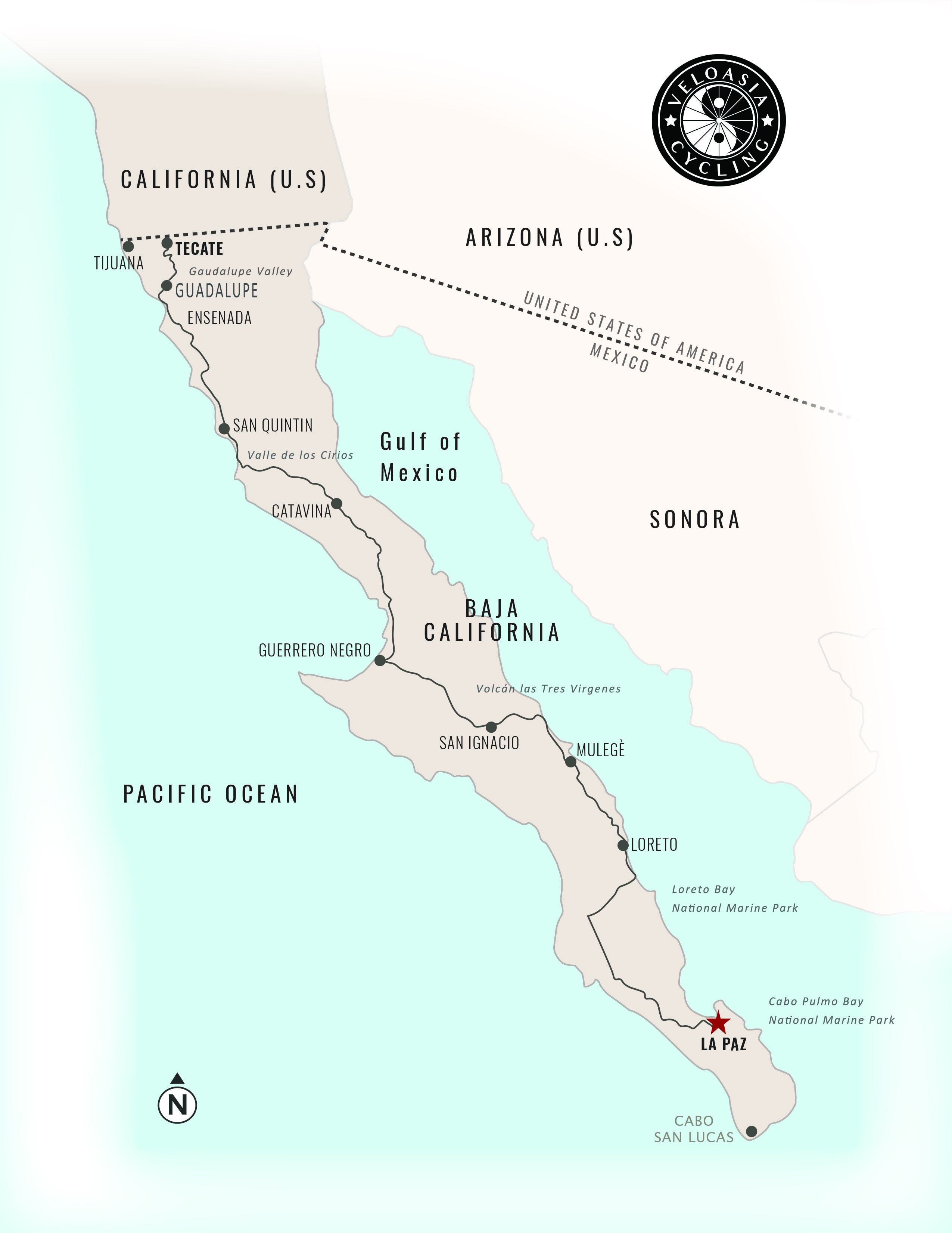 Baja Tour Map